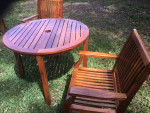 Teak table & chairs