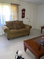 Wood coffee table and 2 end tables
