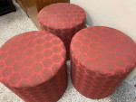 Set of 3 Moroccan Style Pouf Ottoman / Foot Stools or end table