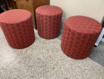Set of 3 Moroccan Style Pouf Ottoman / Foot Stools or end table