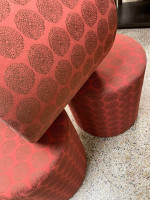 Set of 3 Moroccan Style Pouf Ottoman / Foot Stools or end table