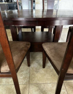Classic Wood Dining Table Set with 6 Chairs