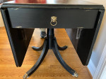 Black Drop Leaf Table w/ Drawer