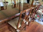White Furniture Chinoiserie Dining Room Table and 6 Chairs