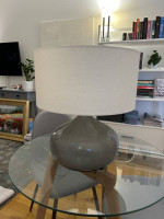 Gray Crate & Barrel Table Lamp - $100 or best offer!