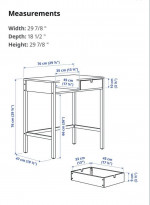 NORDKISA Dressing table or Desk, bamboo - IKEA