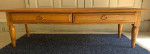 All Wood Rectangle Coffee/Media Table w/2 Drawers/Natural