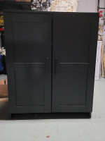 Reclining chair, 2 wooden table chairs, cabinet 37 H x 31 W x 16 D