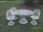 MCM Spun Fiberglass Table & chairs