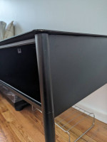 West Elm Black Metal Coffee Table / Low TV Console
