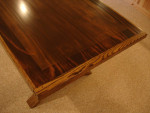 Farmhouse-Style Trestle Table, Solid Wood, Handcrafted