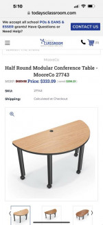 New in Box  connectable modular conference  table 60”