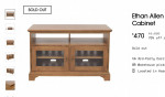 ETHAN ALLEN Media Stand SHELVING UNIT Steel Marble COFFEE SIDE TABLE