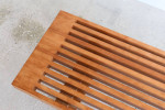 Solid Wood MCM-inspired Slatted Coffee Table or Bench - NOVA