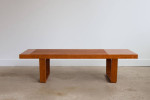 Solid Wood MCM-inspired Slatted Coffee Table or Bench - NOVA