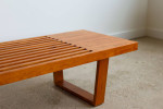 Solid Wood MCM-inspired Slatted Coffee Table or Bench - NOVA