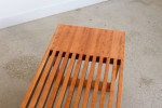 Solid Wood MCM-inspired Slatted Coffee Table or Bench - NOVA