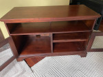 ETHAN ALLEN Media Stand SHELVING UNIT Steel Marble COFFEE SIDE TABLE