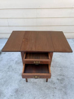 ANTIQUE DROP-LEAF TABLE WITH 2 DRAWERS