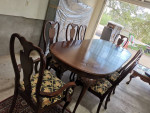 Formal dining table and 8 chairs