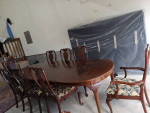 Formal dining table and 8 chairs