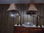 2 Matching Bronze Table Lamps