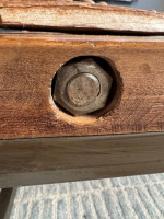 Rustic reclaimed wood coffee table