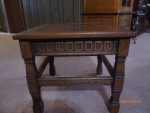 Oak Square Copper Top Table