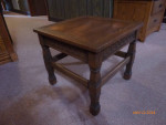 Oak Square Copper Top Table