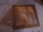 Oak Square Copper Top Table