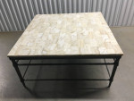 Ethan Allen Vida Square Stone Coffee Table