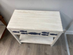 Adorable Whitewash Accent Table with Fish Design