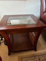 Solid wood side table