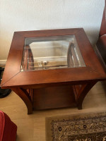 Solid wood side table