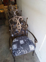 Real wrought iron table and 4 chairs