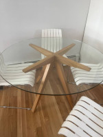 CB2 Glass Top Table