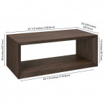 48" rectangular brown coffee table - NEW