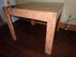 Gorgeous Contemporary Stone table 36 x 36 inch square salmon peach