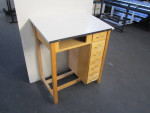 School drafting table style desk angled top w/7 drawers (5, price EA)