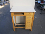 School drafting table style desk angled top w/7 drawers (5, price EA)