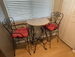 Outdoor or indoor granite table and chairs