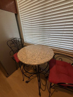 Outdoor or indoor granite table and chairs