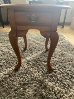 Wood end table