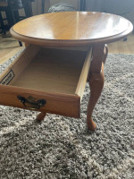Wood end table