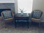 Beautiful classic Asian crafted antique table with fusion of wrought i