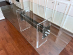Muniz Lucite /Acrylic and Glass Top Dining Table