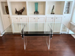 Muniz Lucite /Acrylic and Glass Top Dining Table