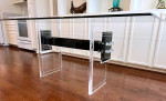 Muniz Lucite /Acrylic and Glass Top Dining Table
