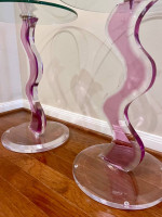 Muniz Violet Occasional Lucite/Acrylic Side Table (2 Available)