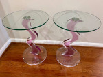 Muniz Violet Occasional Lucite/Acrylic Side Table (2 Available)
